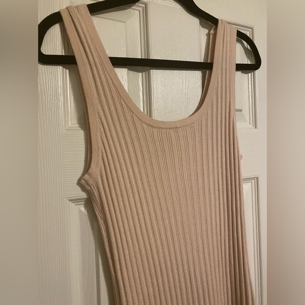 Steve Madden BB Dakota - Cream Ribbed Midi Dress - Picture 4 of 4